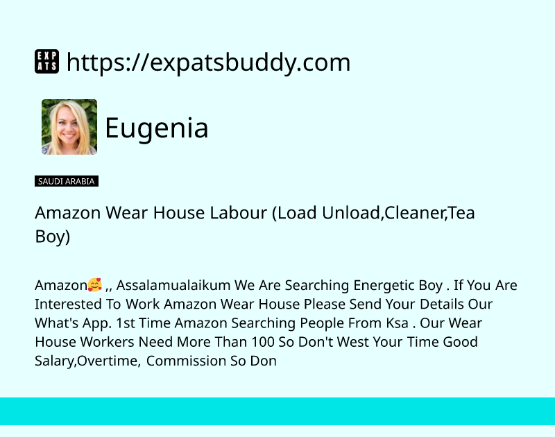 amazon-wear-house-labour-load-unloadcleanertea-boy