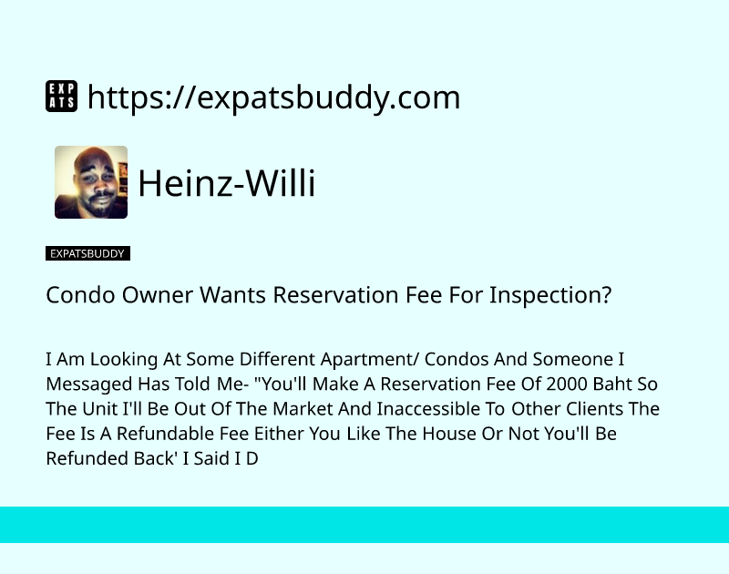 condo-owner-wants-reservation-fee-for-inspection