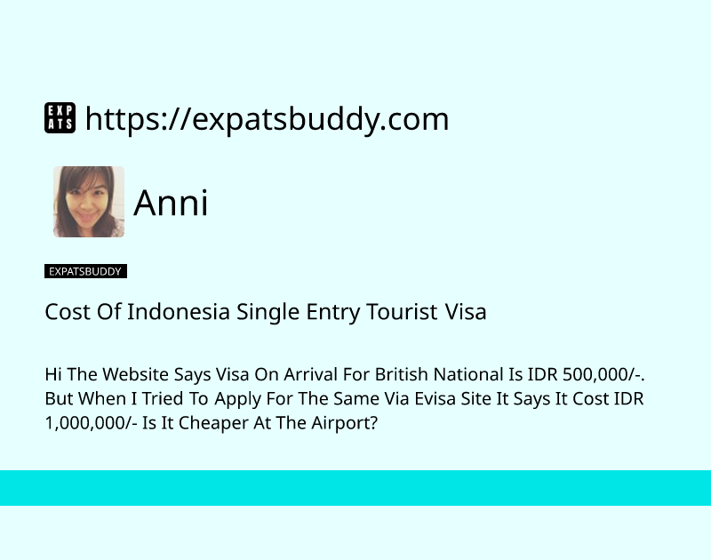 cost-of-indonesia-single-entry-tourist-visa