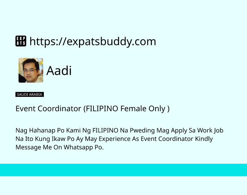 event-coordinator-filipino-female-only