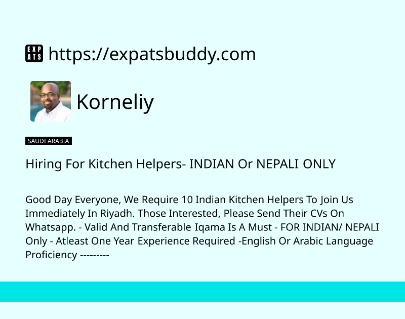 hiring-for-kitchen-helpers-indian-or-nepali-only