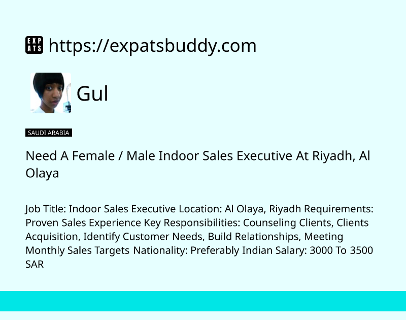 need-a-female-male-indoor-sales-executive-at-riyadh-al-olaya