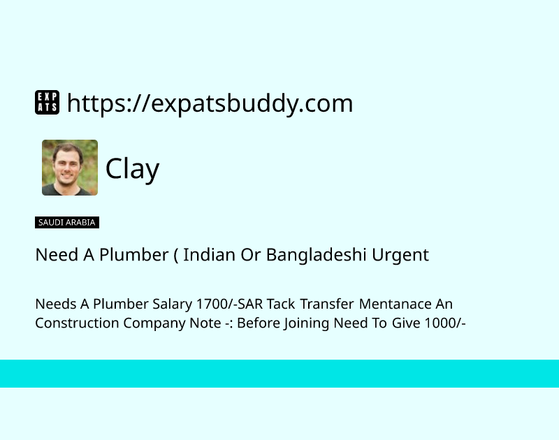 need-a-plumber-indian-or-bangladeshi-urgent