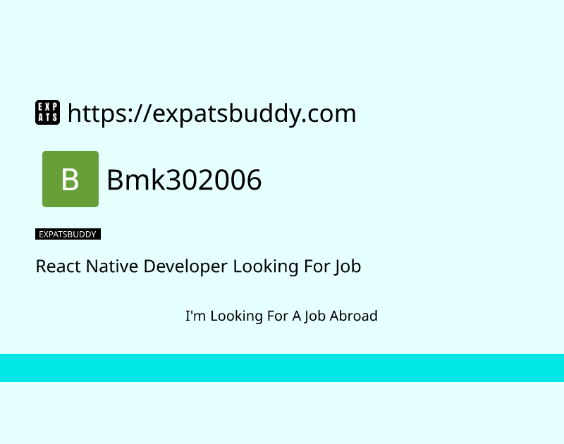 react-native-developer-looking-for-job