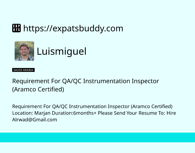 requirement-for-qaqc-instrumentation-inspector-aramco-certified