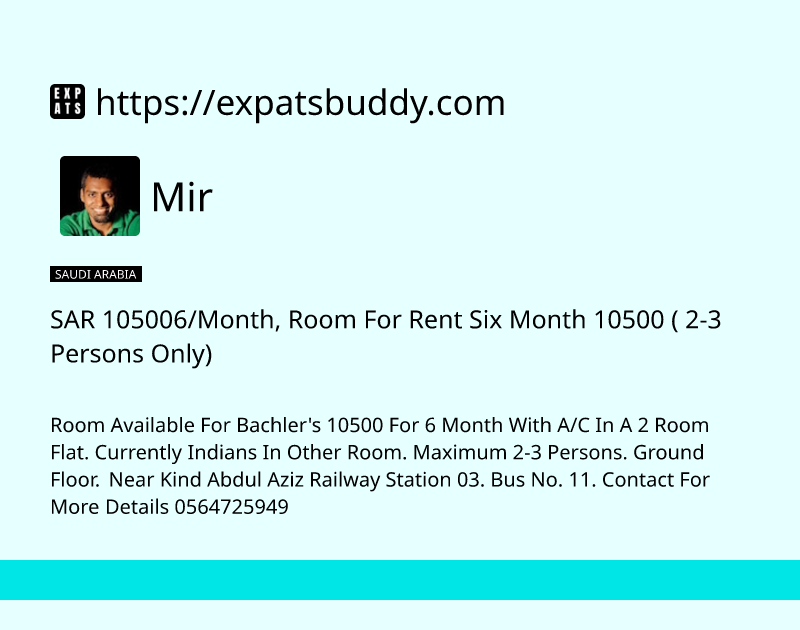 sar-105006month-room-for-rent-six-month-10500-2-3-persons-only