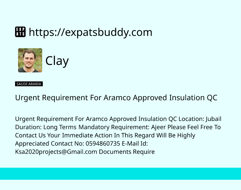 urgent-requirement-for-aramco-approved-insulation-qc