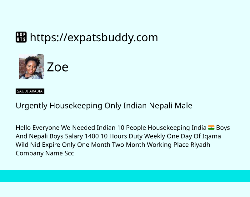 urgently-housekeeping-only-indian-nepali-male